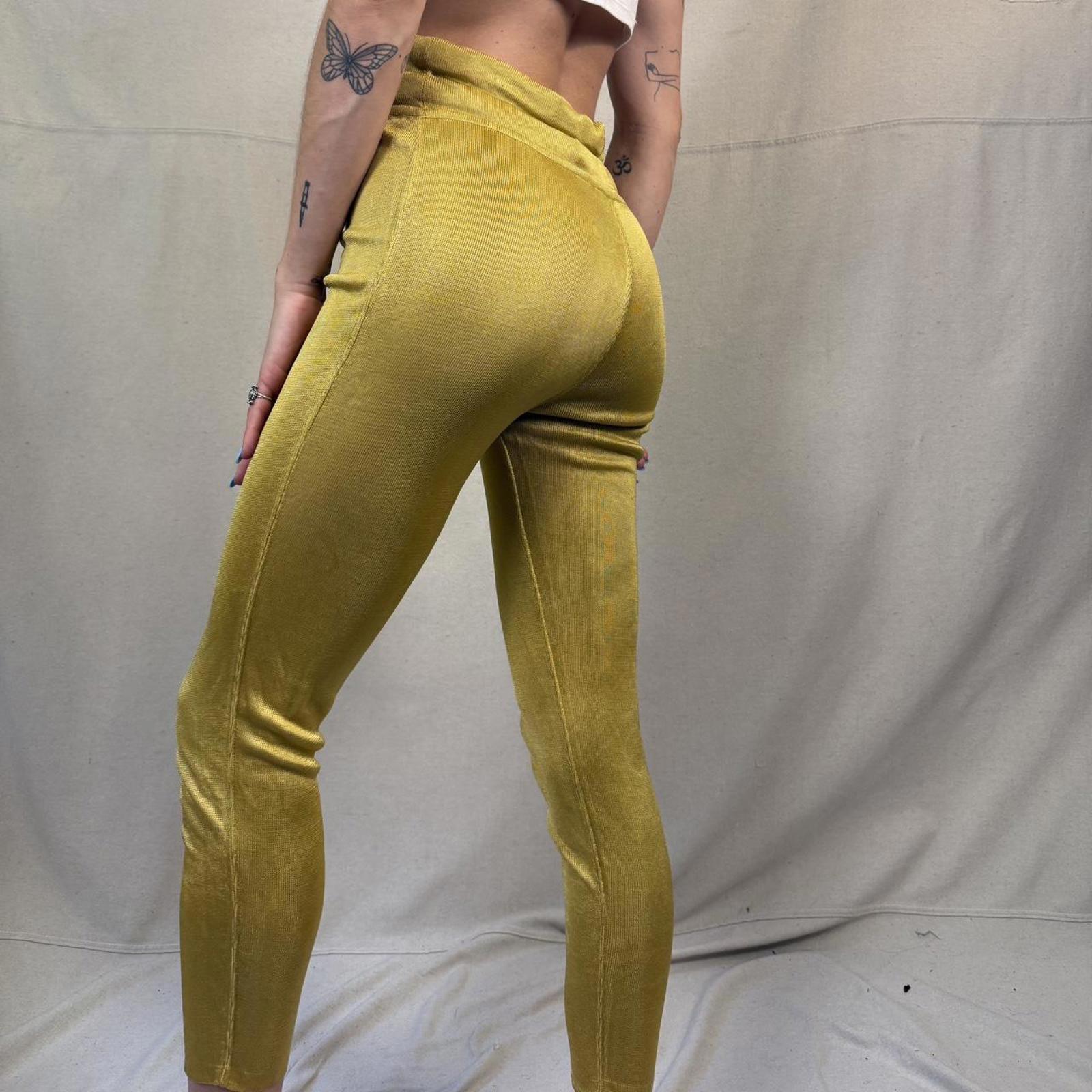 Vintage Alaa Gold Stretch Knit Pants